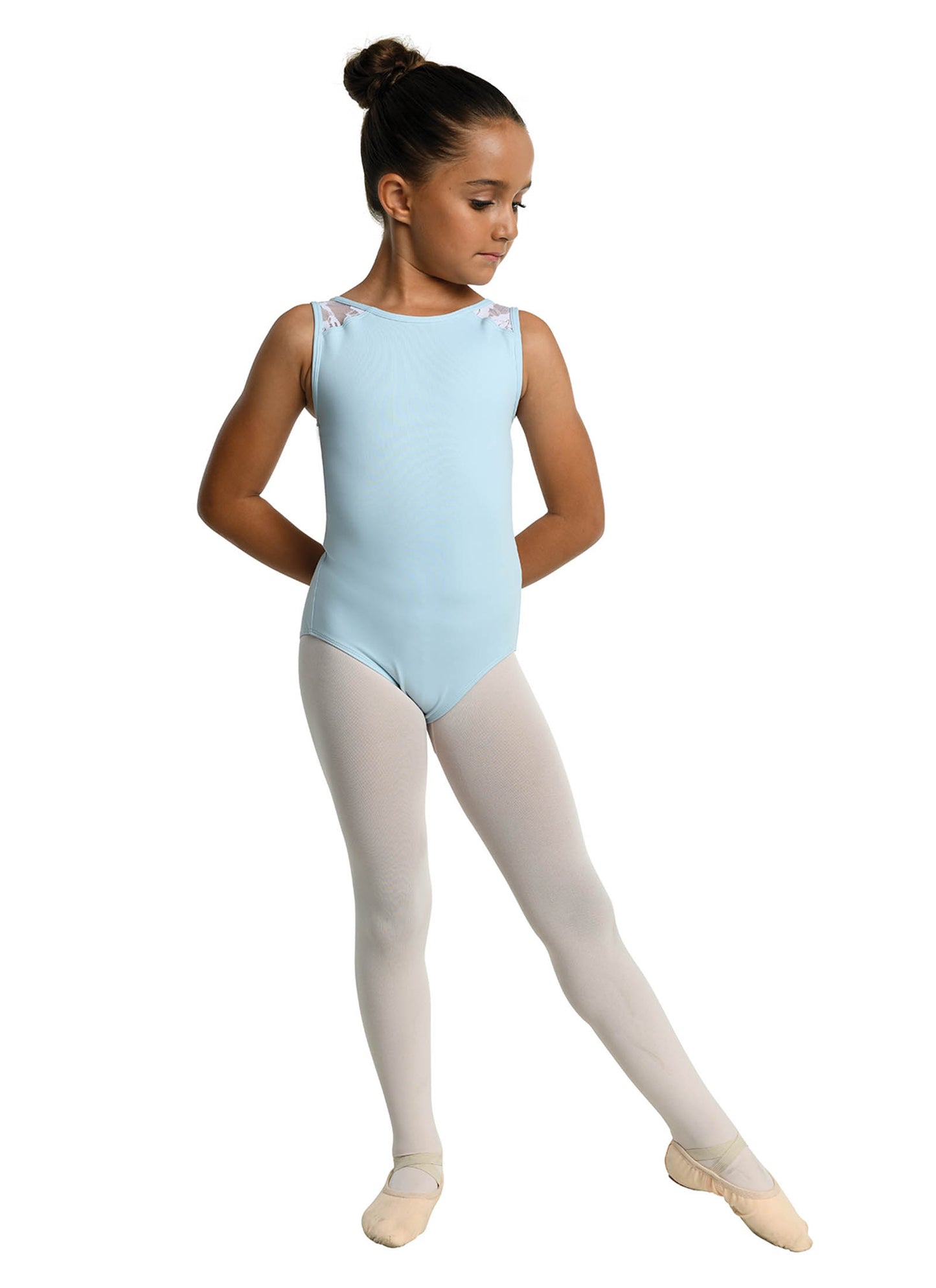 DanzNmotion Kids Tank Style Leotard With Lace