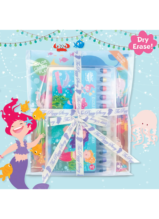 Glitter Mermaid Dry Erase Coloring Gift Set