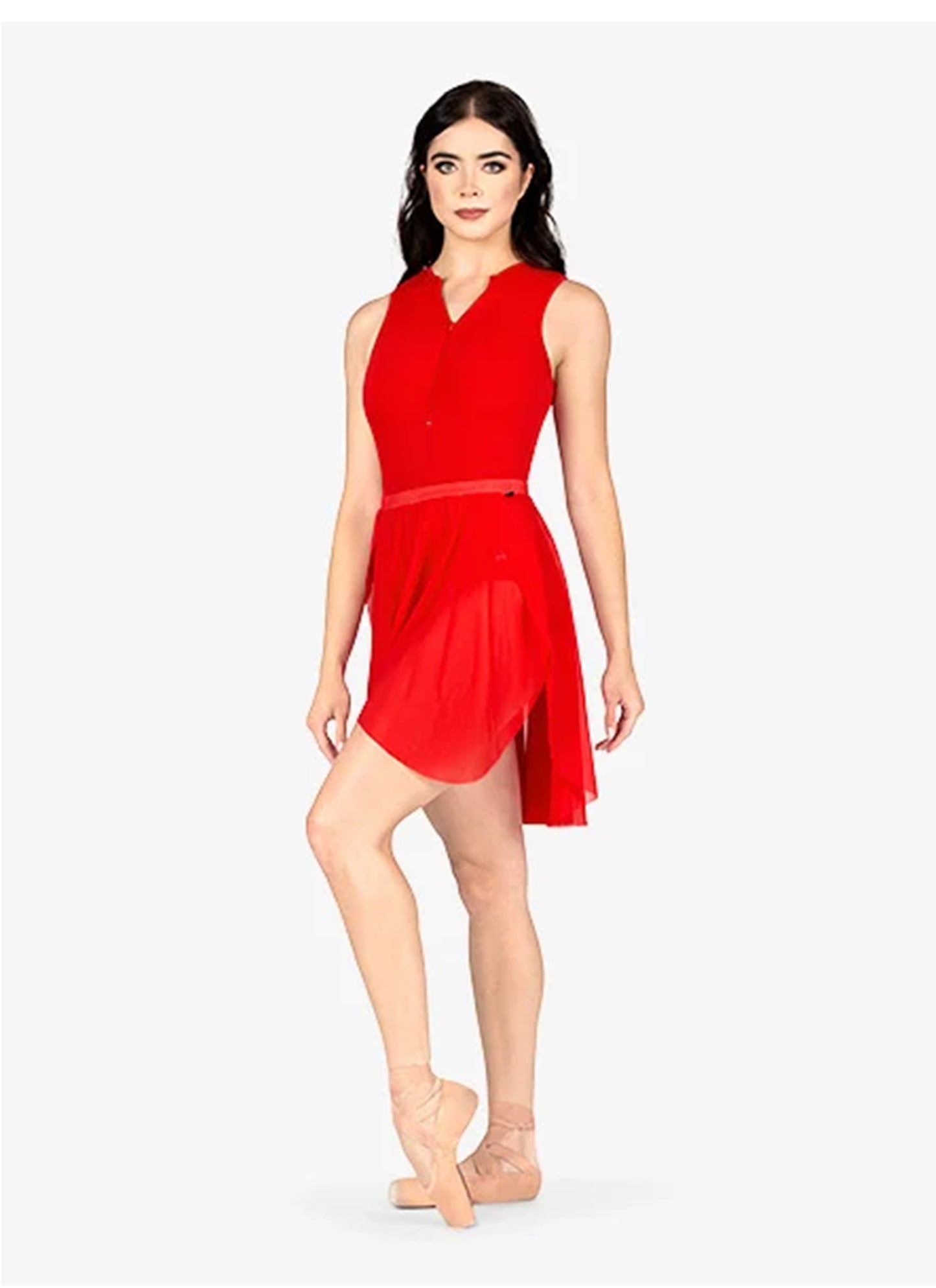 Midi High Low Mesh Skirt
