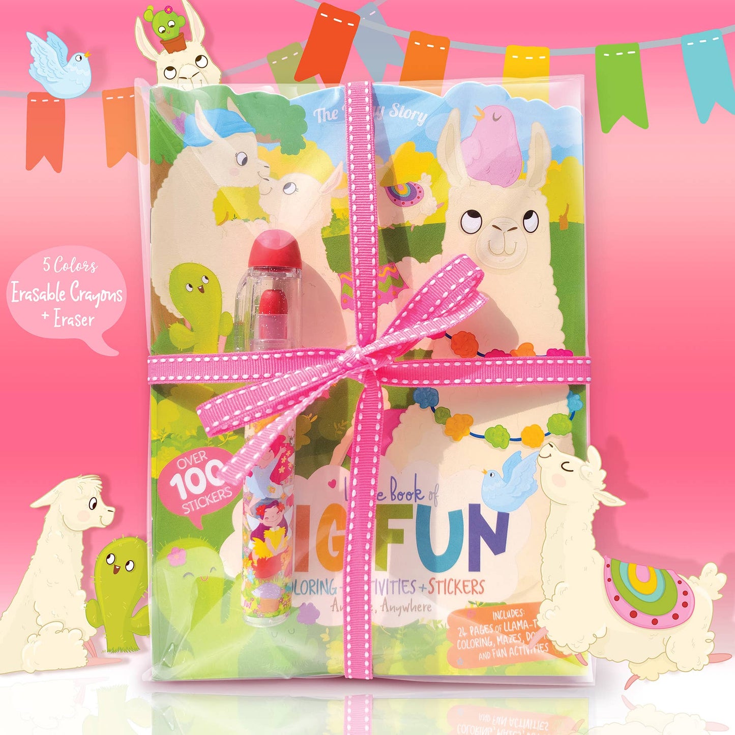 Glama Llama Activity Book & Stackable Crayon Gift Pack