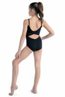 Kids Camisole Leotard With Mesh Inserts