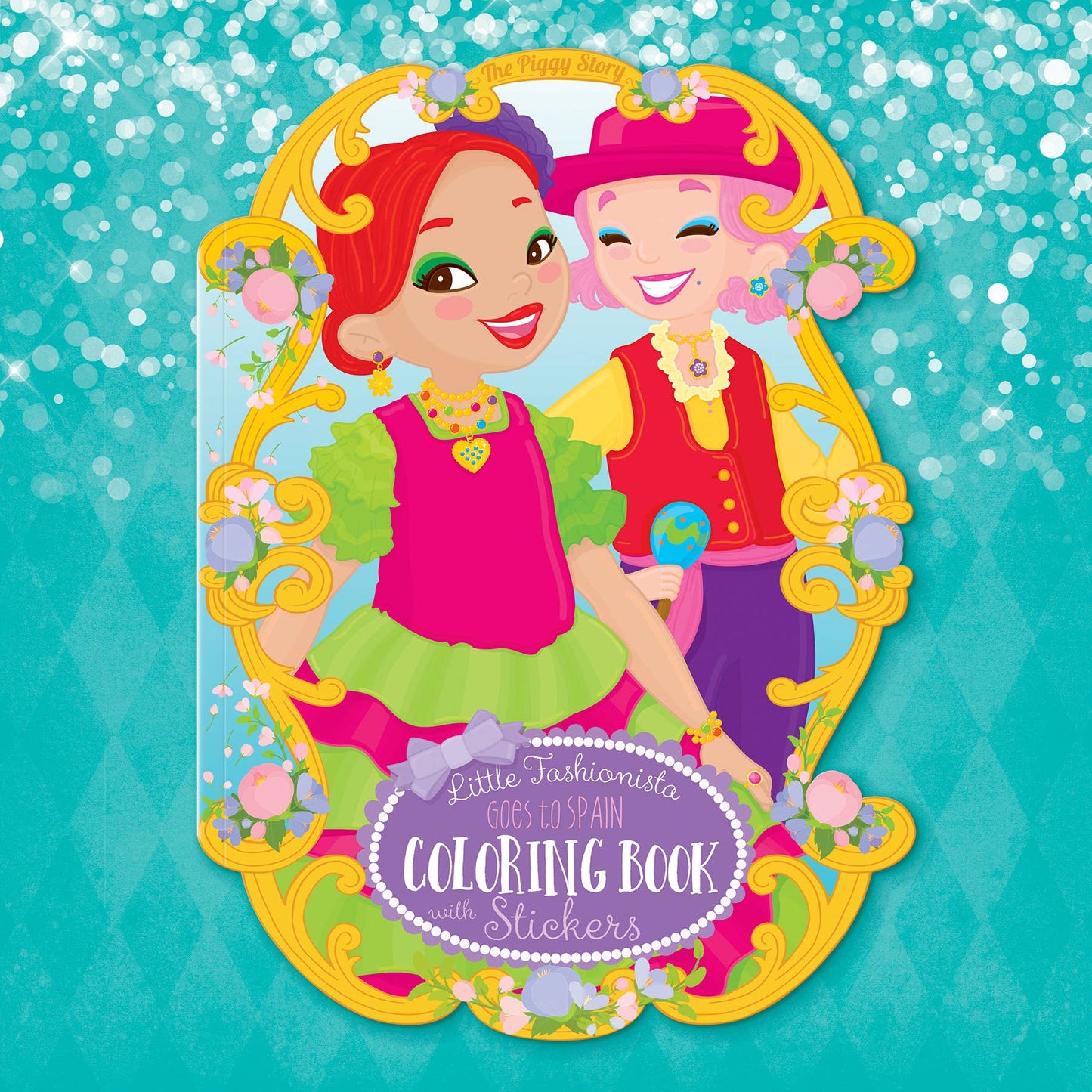 Little Fashionista Goes to SPAIN Coloring Book & Stickers