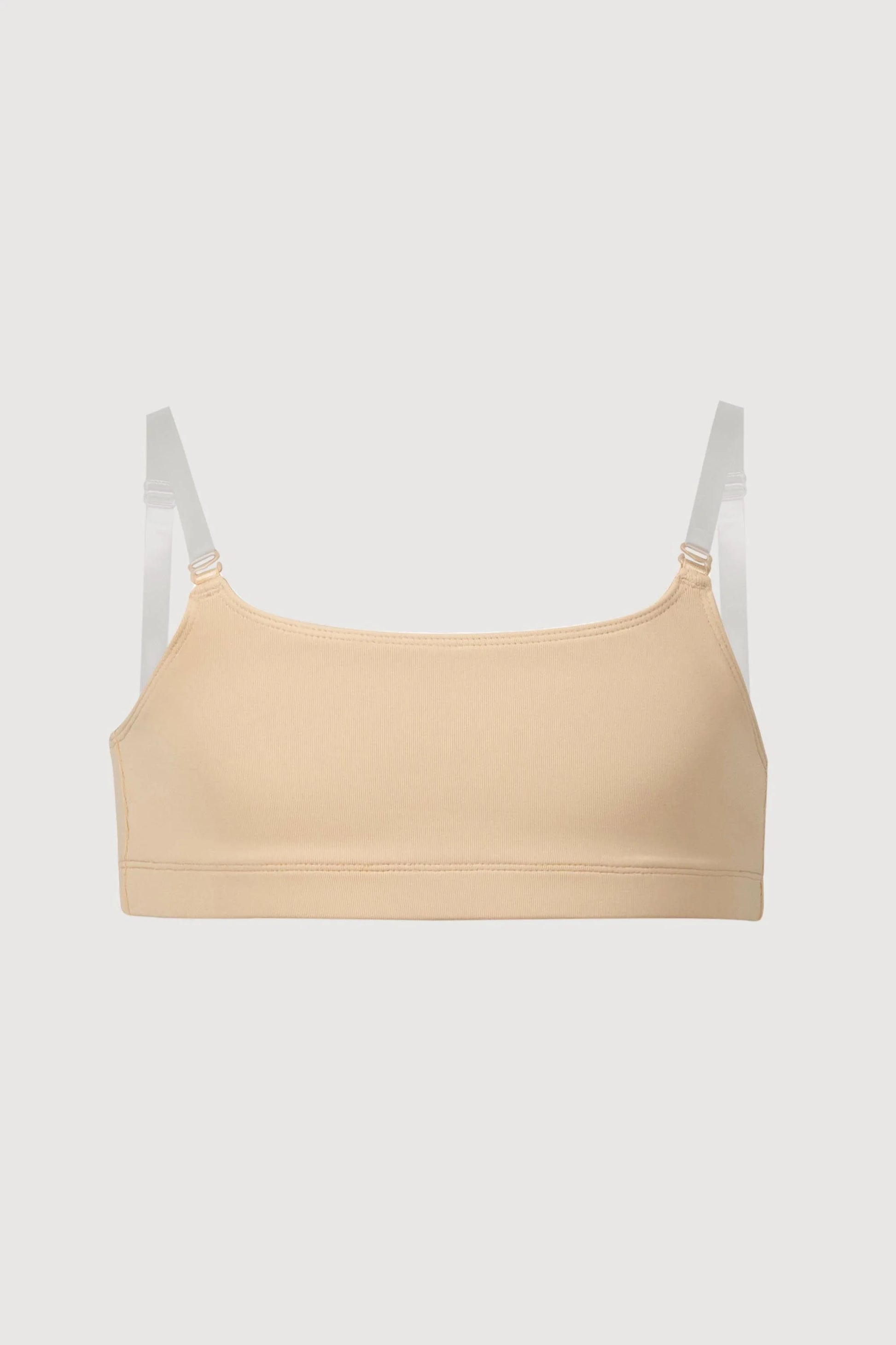 Kids Nude Bra Top With Clear Straps – On Pointe Dancewear