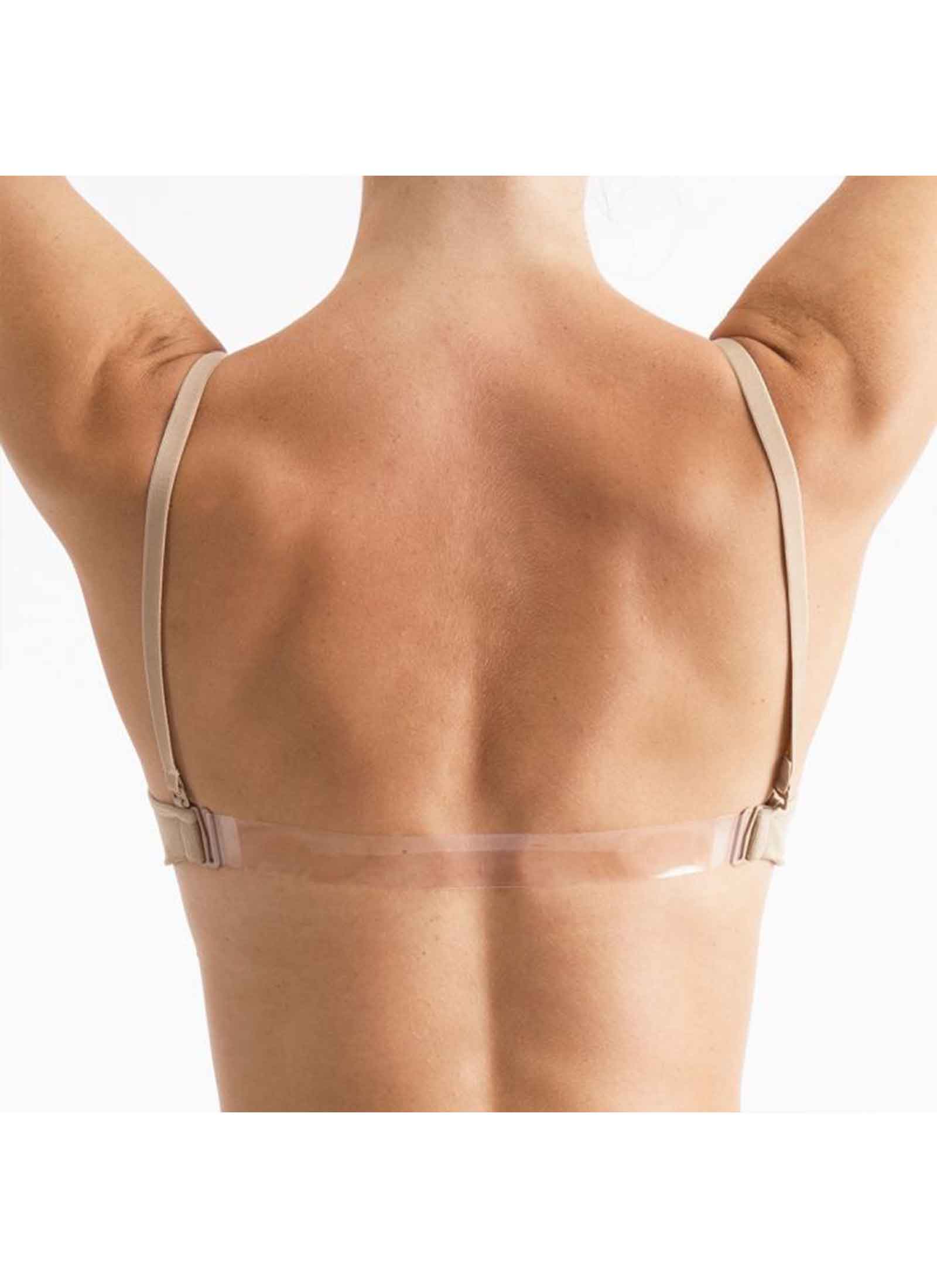 Adult Silky Seamless Clear Back Bra X Small Nude