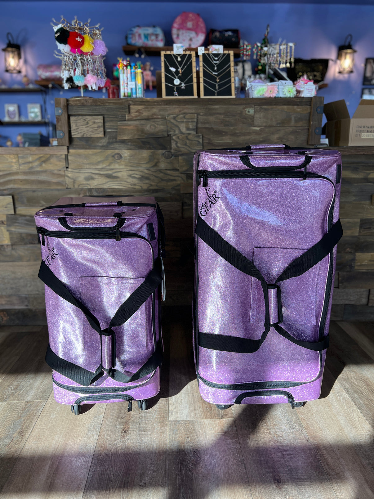 Large Glam'r Gear Mobile Changing Station Dance Duffel Bag with Built