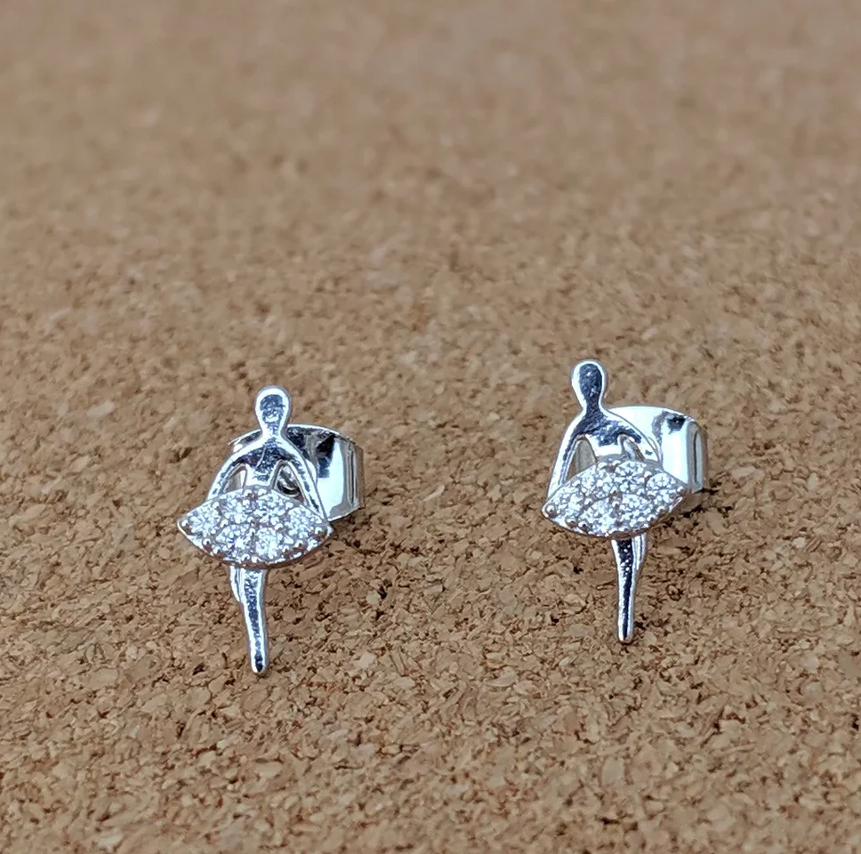 Silver Ballerina Earrings