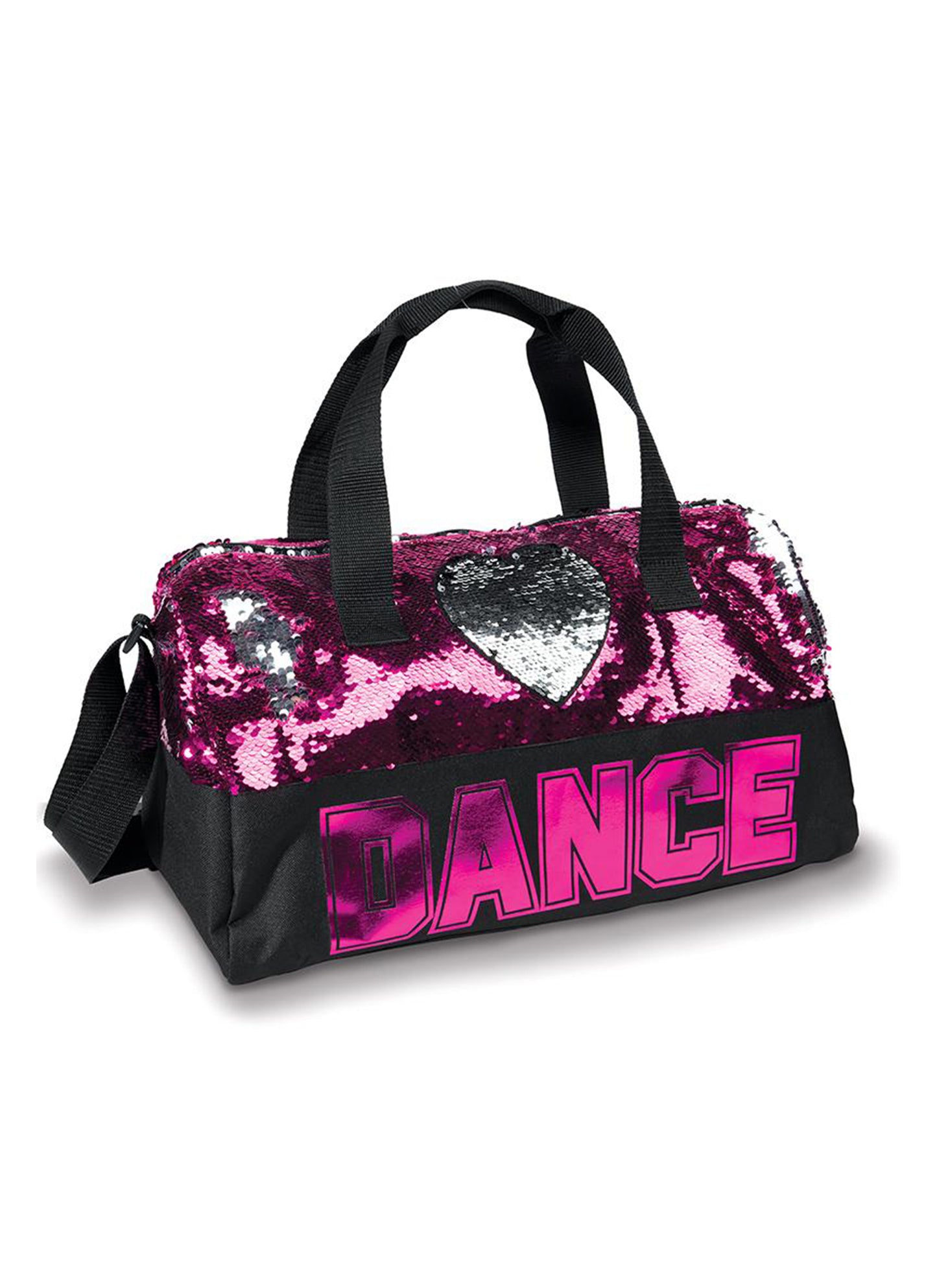 Dance Sequin Heart Duffel Bag