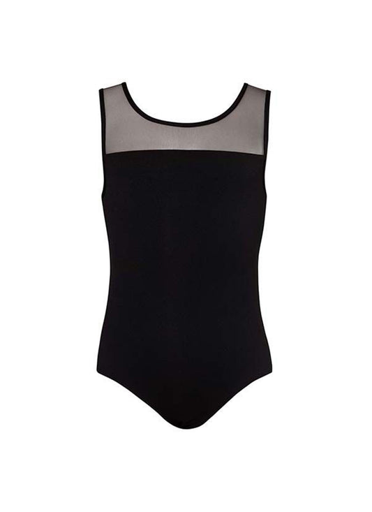 Girls Black Mesh Leotard