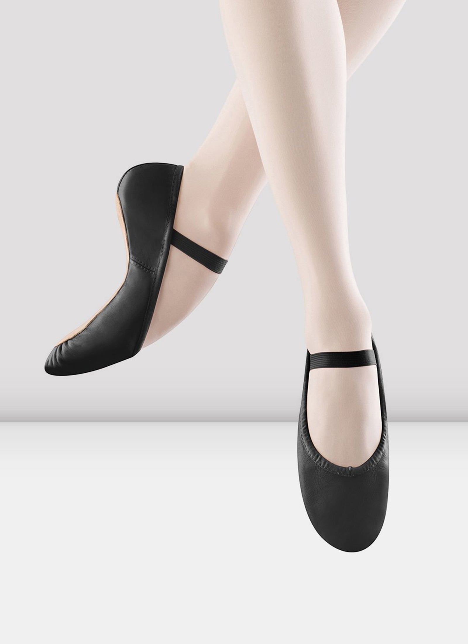Black Leather Ballet Shoes